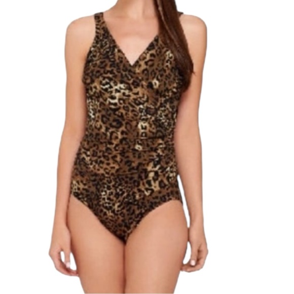 Miraclesuit Other - Miraclesuit Oceanus Swimsuit Cheetah  SZ 10 Made in USA Beach Vacay Cruise Pinup